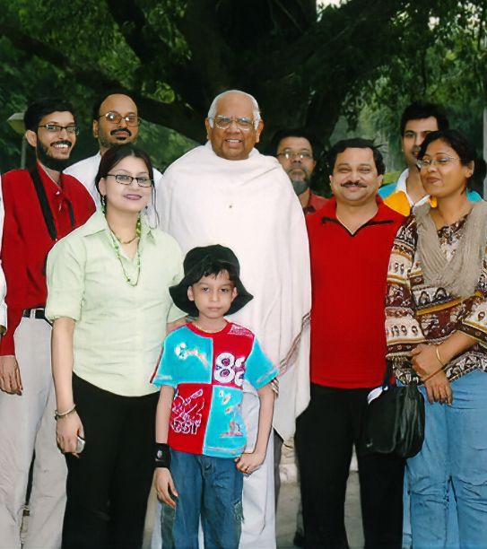 Abhigyan Guha with Lok Sabha Speaker of Indian Parliament Sri Somnath Chatterjee at New Delhi.